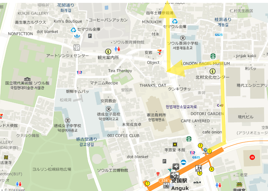 北村韓屋村MAP1